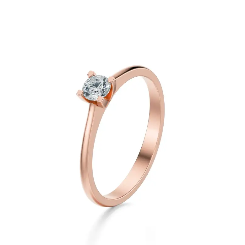 Pierścionek z diamentem różowe złoto AJPZ_005